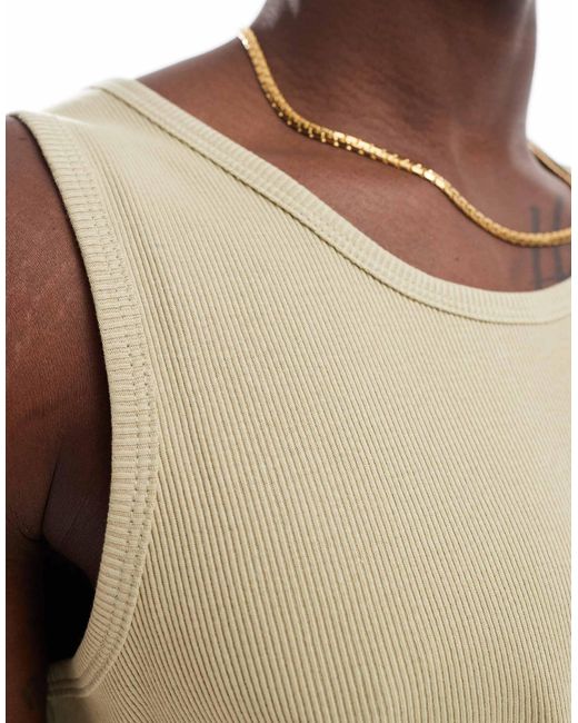 Brave Soul Natural Ribbed Classic Vest for men