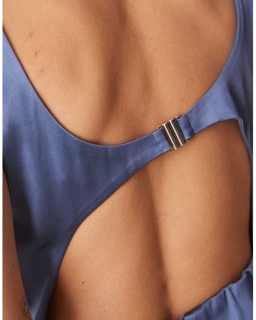 Abercrombie & Fitch Mouwloze Vormende Hoogsluitende Jumpsuit in het Blue