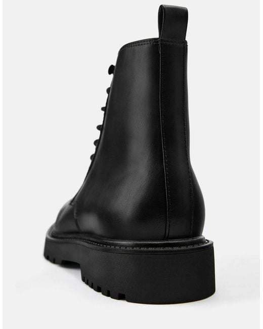 Pull&Bear – schnürstiefel in Black für Herren
