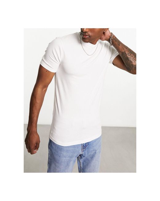 River Island 5 Pack Muscle Fit T-shirts in White for Men | Lyst