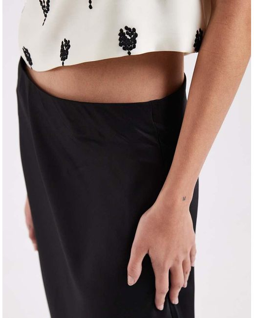 ONLY White Satin Maxi Skirt
