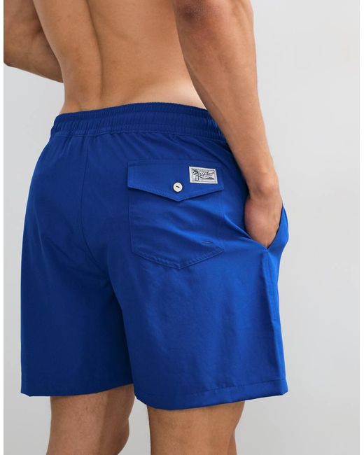 Polo Ralph Lauren Blue Traveller Classic Fit Swim Shorts for men