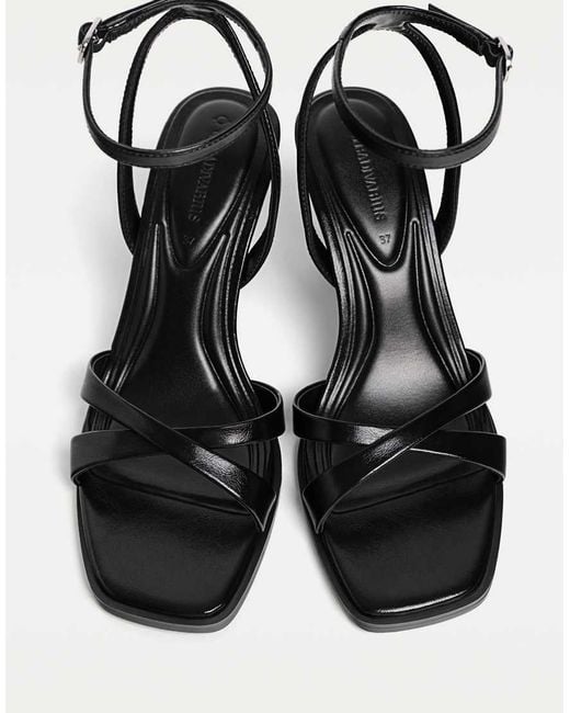 Stradivarius Black Heeled Sandals