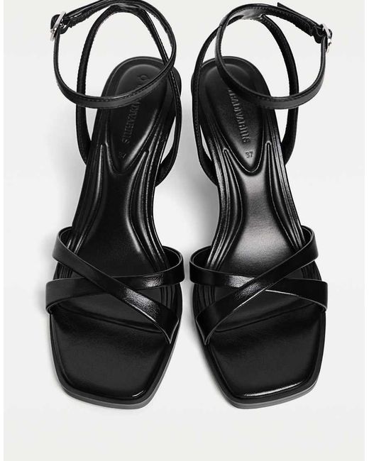 Stradivarius Black Heeled Sandals