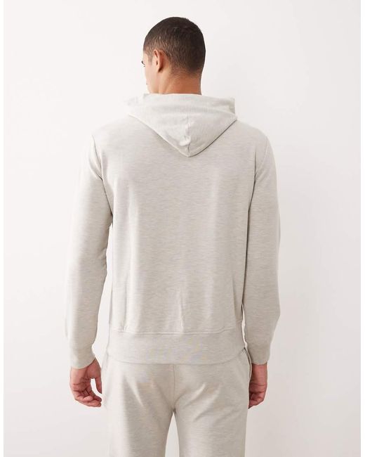 Polo Ralph Lauren Gray Central Icon Logo Co-Ord Lounge Hoodie for men