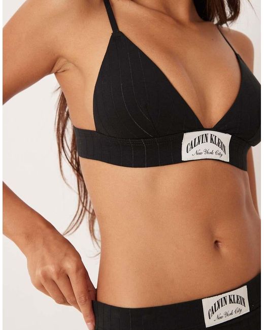 Calvin Klein Brown Heritage Athletic Lightly Lined Triangle Bra