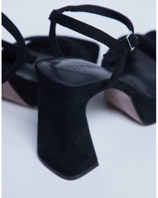 TOPSHOP White Faye Chunky Platform Heeled Sandals