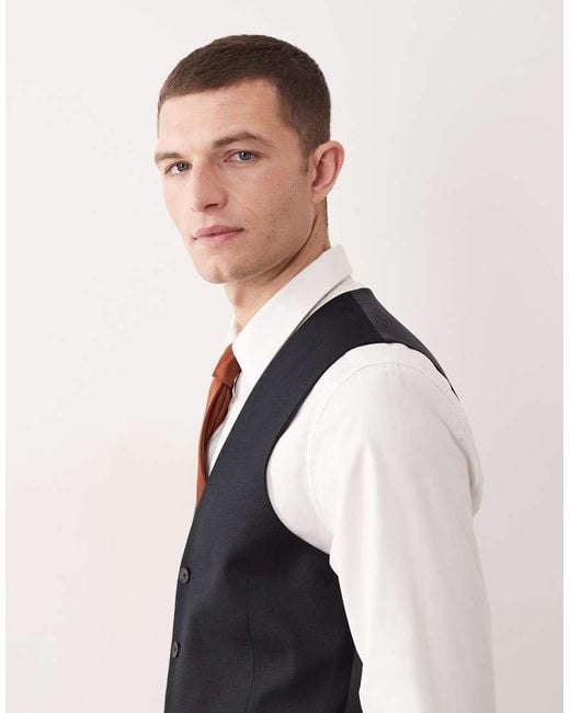 ASOS Black Suit Waistcoat for men