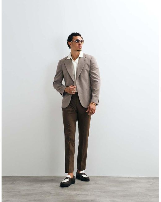 ASOS Natural Mix & Match Slim Suit Jacket for men