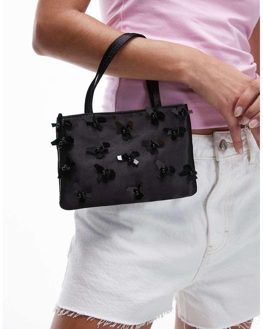 Mango Tas Met Bloemendetails in het Black
