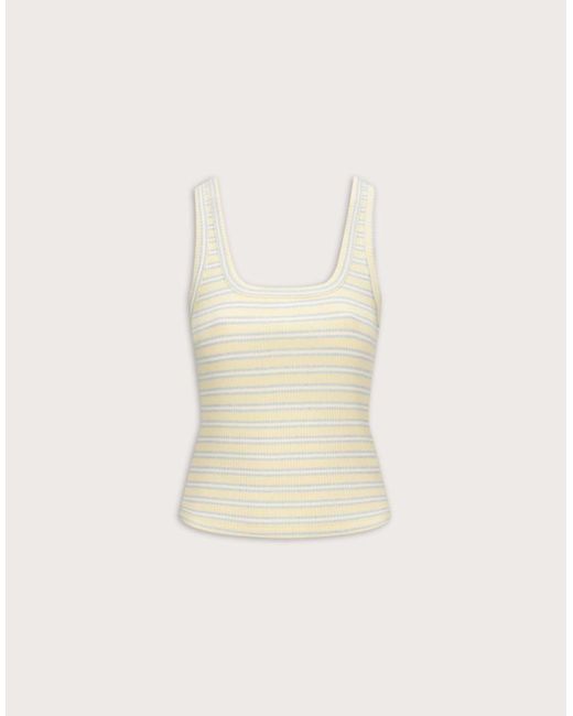 Tala Green Striped Knit Singlet