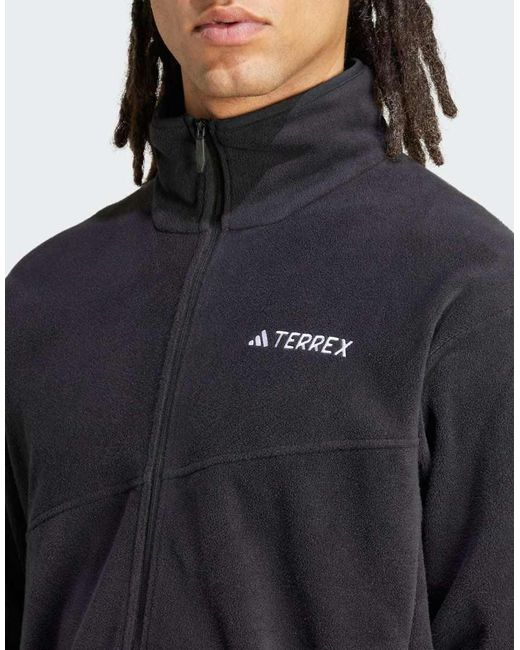 Adidas Originals Black Adidas Terrex Multi Full-Zip Fleece Jacket for men
