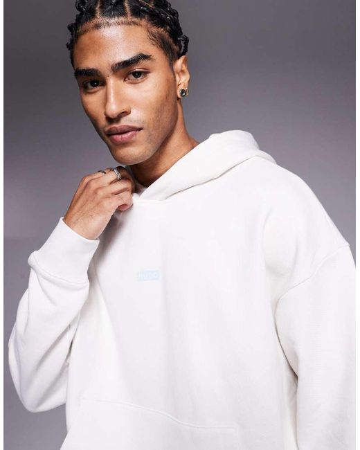 HUGO Gray Loose Fit Hoodie for men