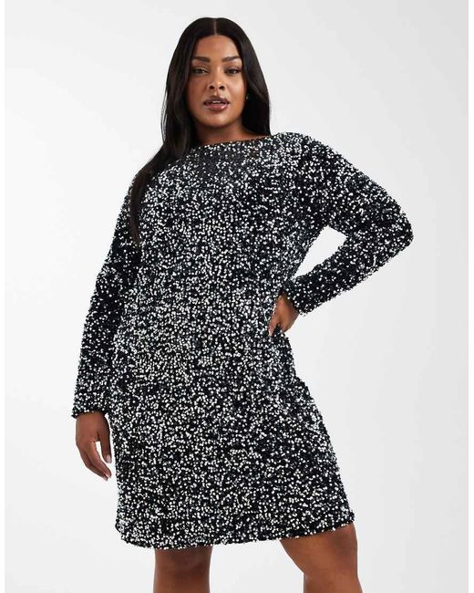 Vero Moda Black Textured Sequin Dress