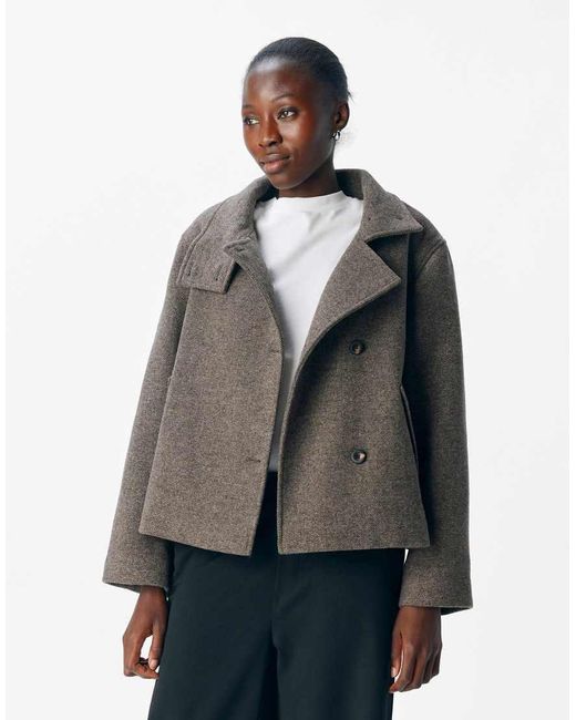 Chaqueta Marrón Colmenilla De Object de color Gray
