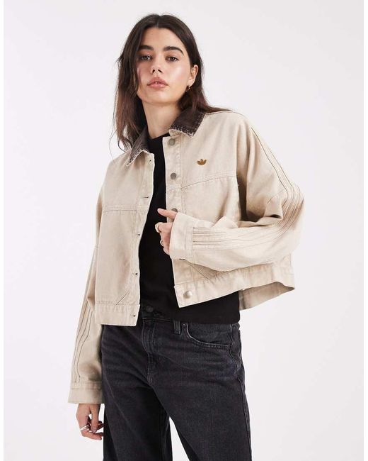 Adidas Originals Natural Canvas Tracktop Jacket