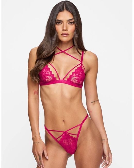 Ann Summers Red Desirable Crotchless Set