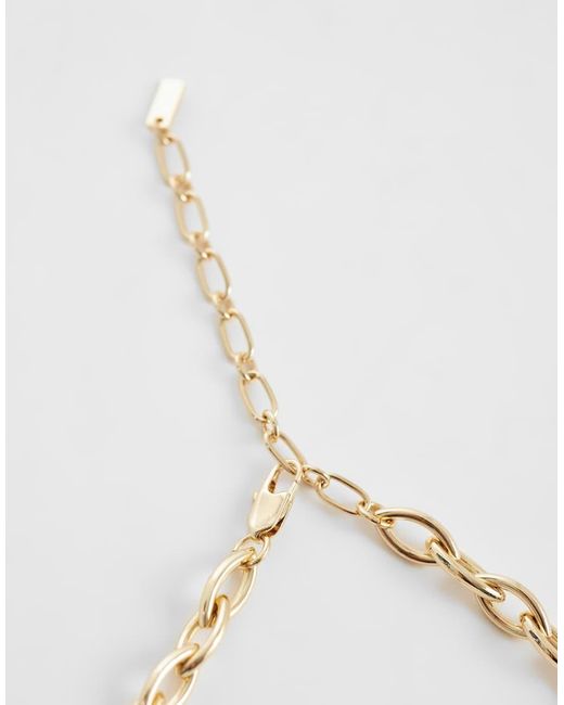 ASOS Metallic Oval Link Chain Necklace for men