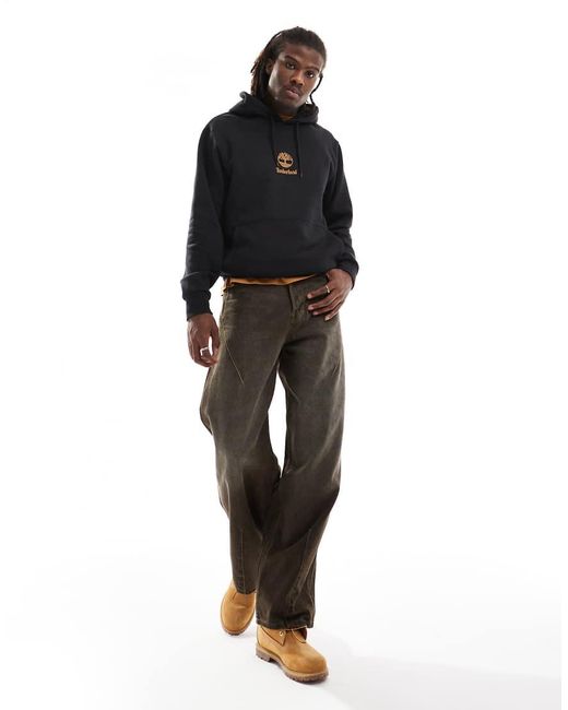 Sudadera Negra Con Capucha Y Logo Pequeño De Timberland de hombre de color Blue