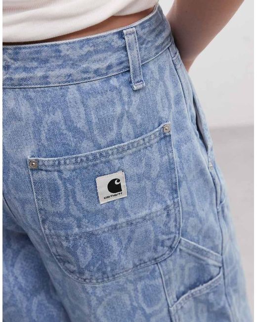 Carhartt Blue Nixon Double Knee Relaxed Fit Shorts
