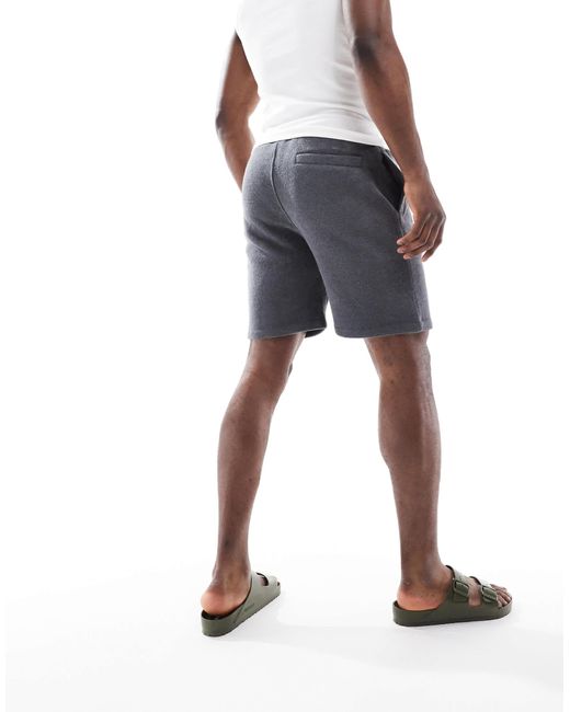 ASOS – frottee-shorts in Blue für Herren