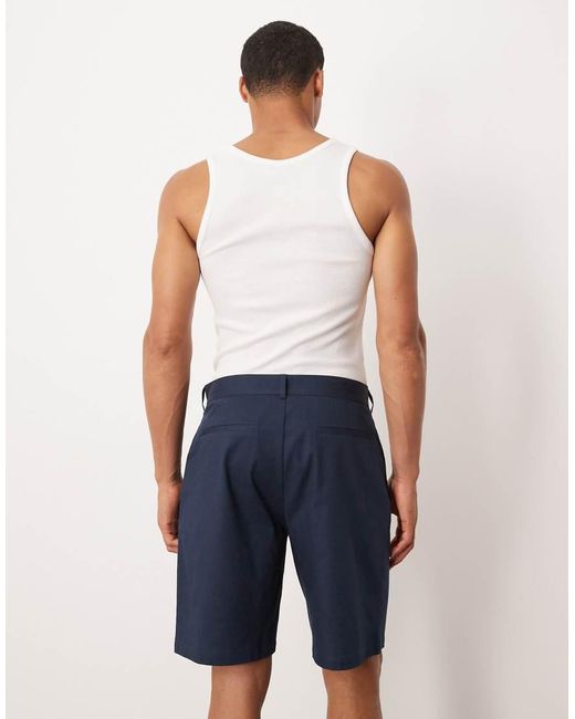 ASOS White Straight Leg Chino Short for men