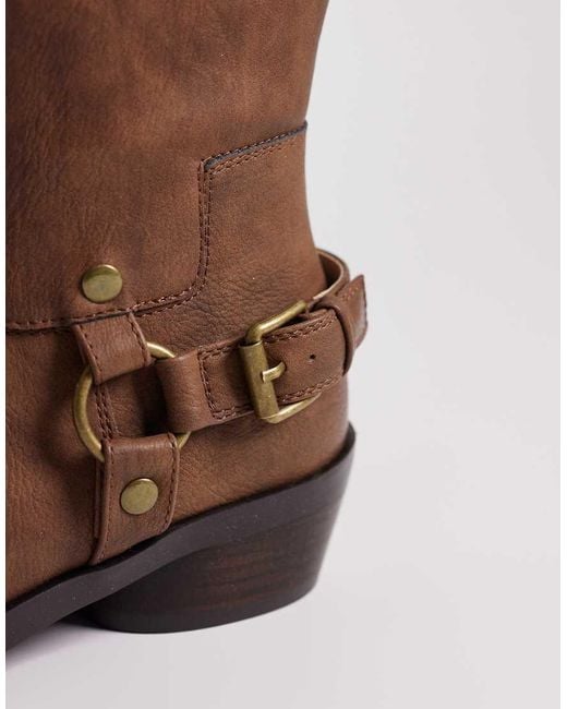 Glamorous Brown Western Knee Boots