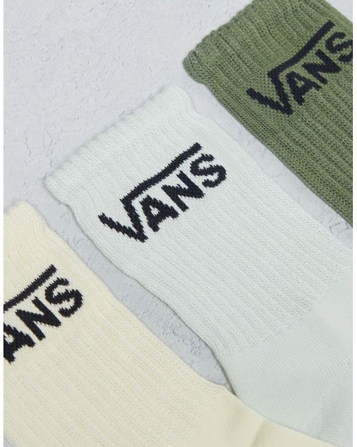 Classic - confezione da 3 paia di calzini multicolore di Vans in White