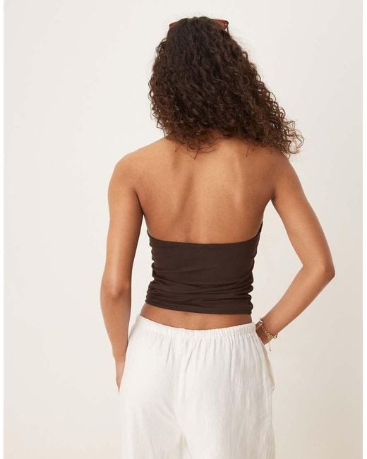 Gina Tricot White Halterneck Top