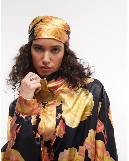 ASOS Black Satin Headscarf