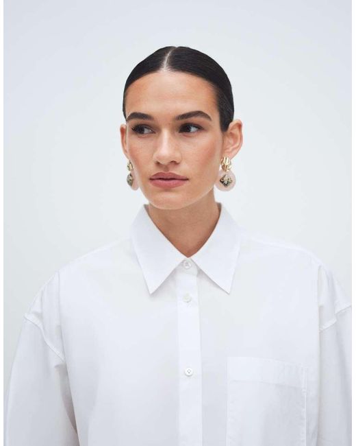 ARKET White Bubble Hem Shirt