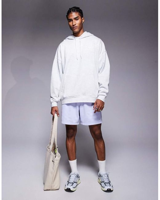 Nike White Club French Terry Oversized Hoodie for men