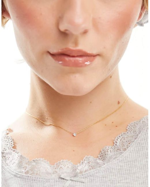 Orelia Natural Crystal Collar Necklace 18Ct Plated