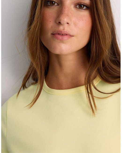 Stradivarius Natural Basic Regular Soft-touch T-shirt