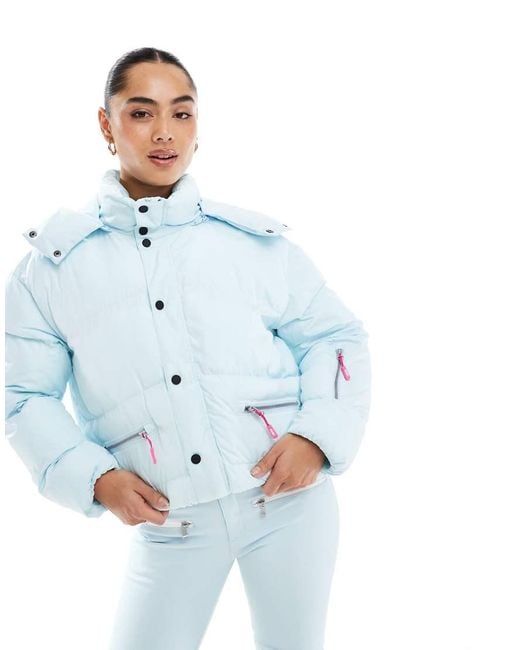 OOSC Blue Ice Chic Ski Puffer Jacket