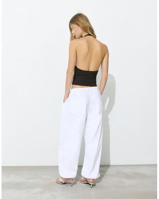 Pull&Bear White Halter Balconette Top