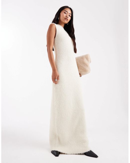 4th & Reckless White – ärmelloses, hochgeschlossenes maxi-pulloverkleid