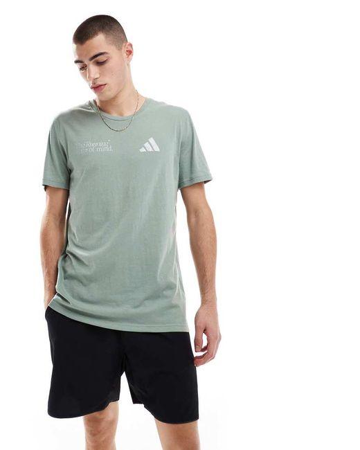 Adidas Originals Green Ultimate Metallic Graphic Tee for men