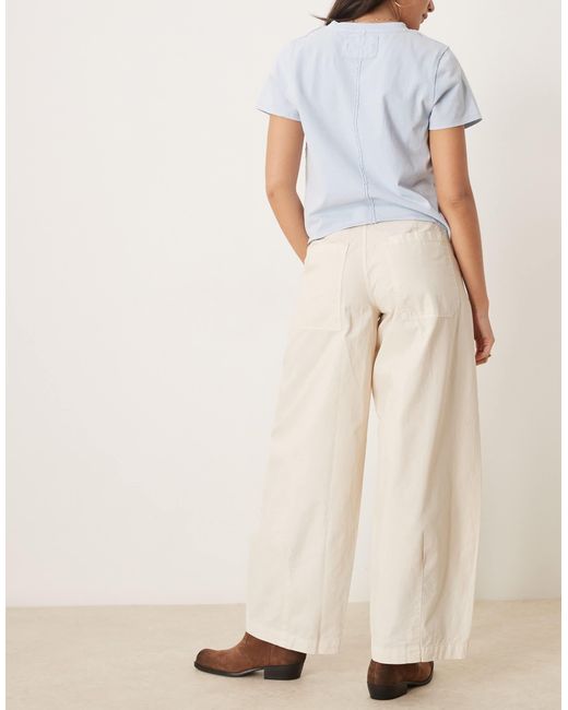 Free People Natural Rylee Relaxed Chino Trousers