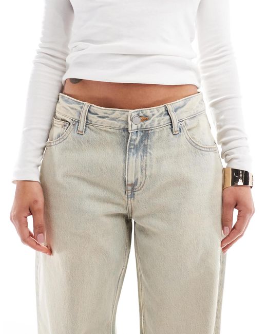 Dr. Denim Natural Hill Relaxed Fit Low Waist Wide Straight Leg Jeans