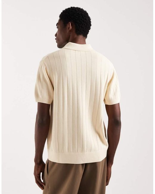 Lacoste Natural Knitted Short Sleeve Polo Shirt for men