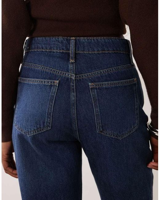 Mango Blue Matilda Straight Leg Jeans