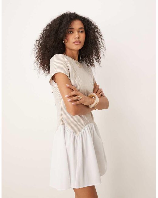 ASOS Multicolor Dropped Waist T Shirt Mini Dress