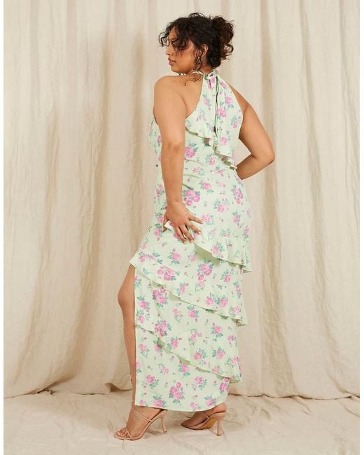 Going Somewhere Natural Floral Maxi Dress