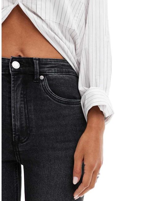 Stradivarius White Cropped Flare Jeans