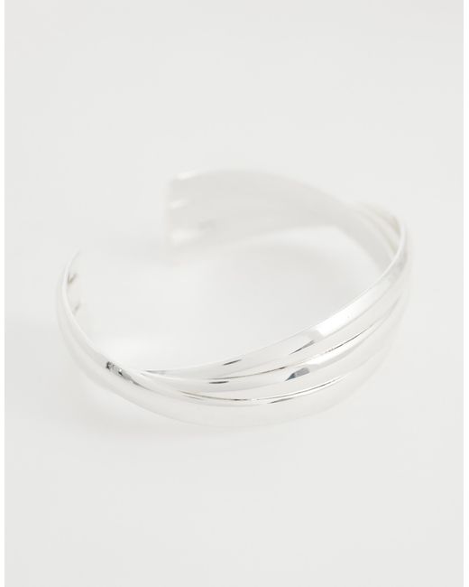 Bracelet jonc chunky Mango en coloris White