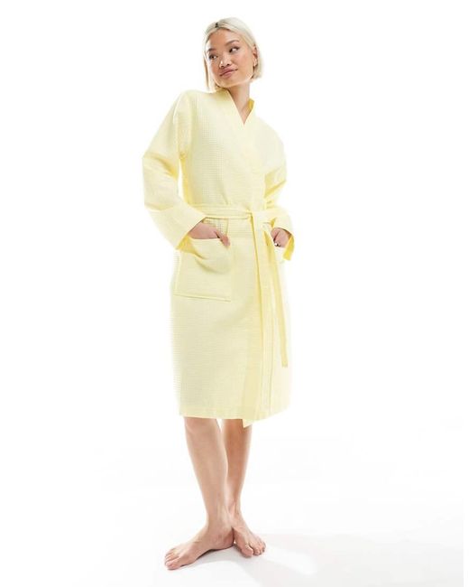 Loungeable Yellow Waffle Robe