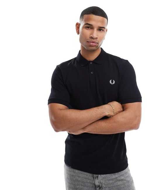 Fred Perry Black Polo Shirt for men