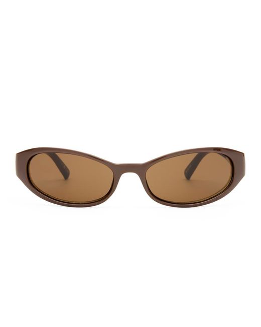 Le Specs Brown Popalicious Slim Sunglasses