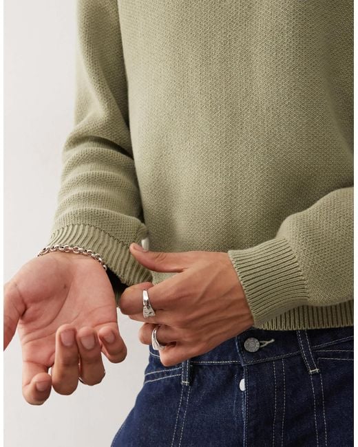 Weekday Green Emilio Jumper for men